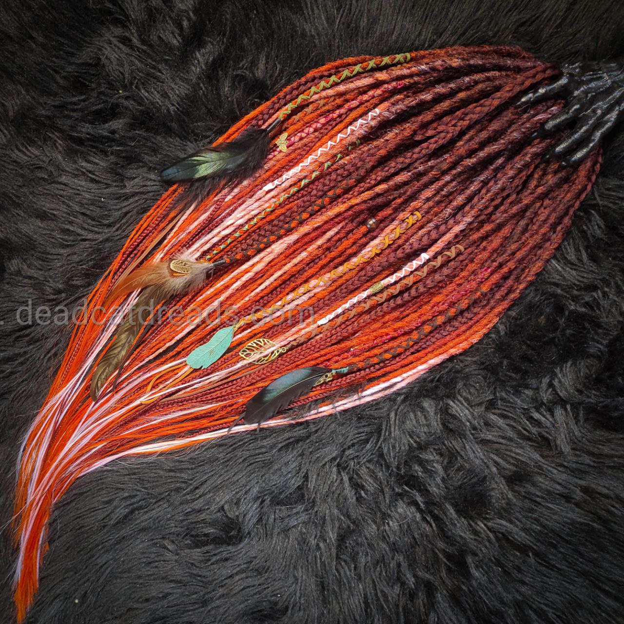 Red Ginger Ombre Synthetic Dreads with Dreads