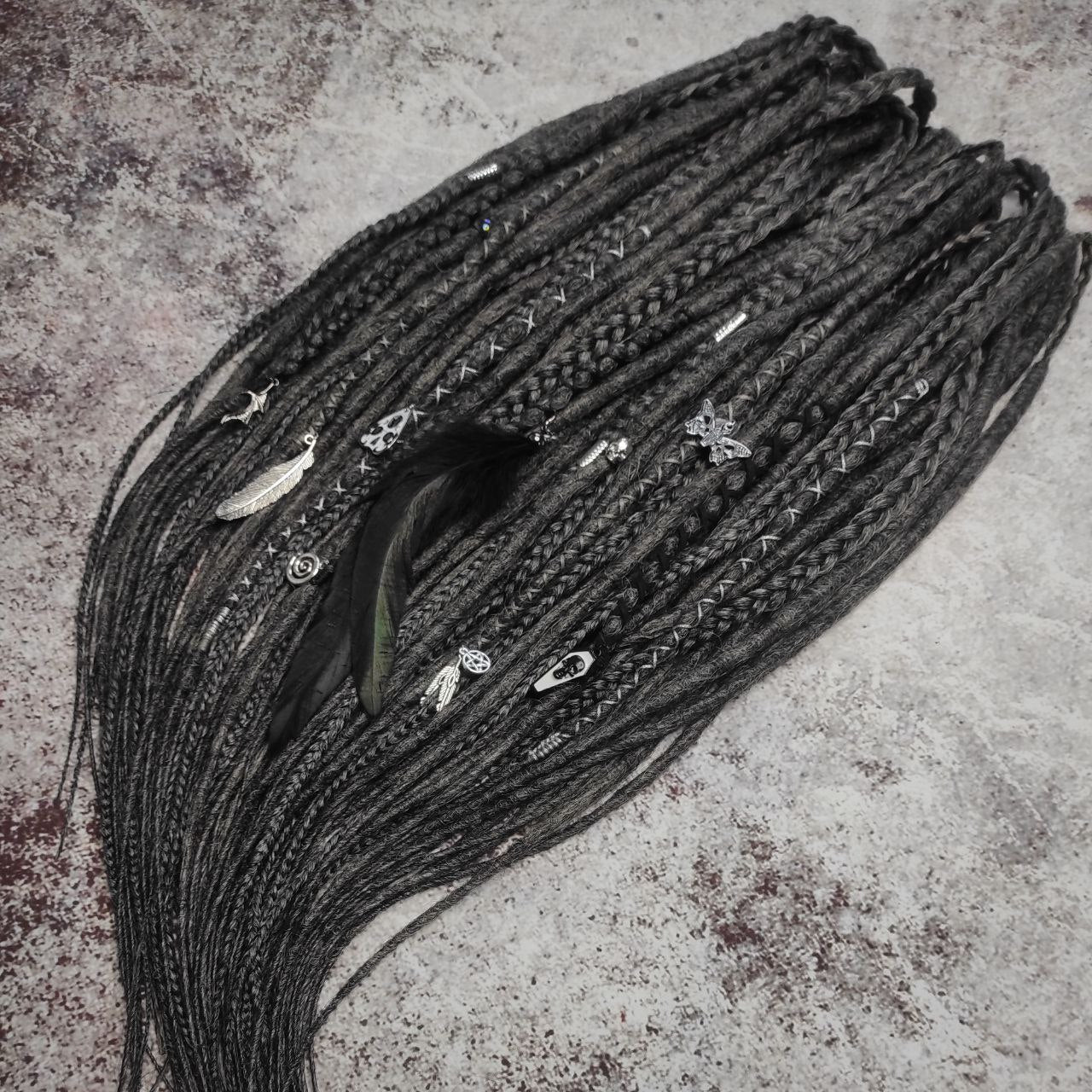 Dark Grey Goth Dreads