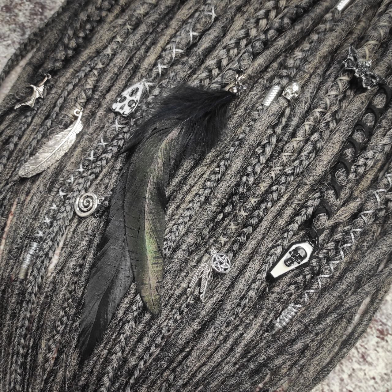 Dark Grey Black Goth Dreads