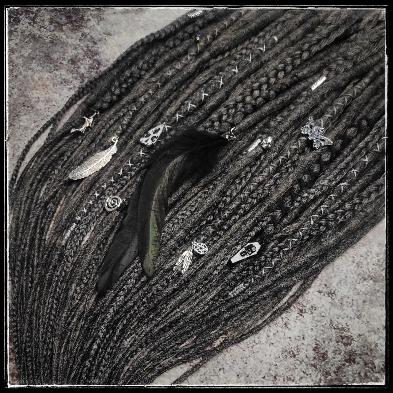 Dark Grey Goth Dreads