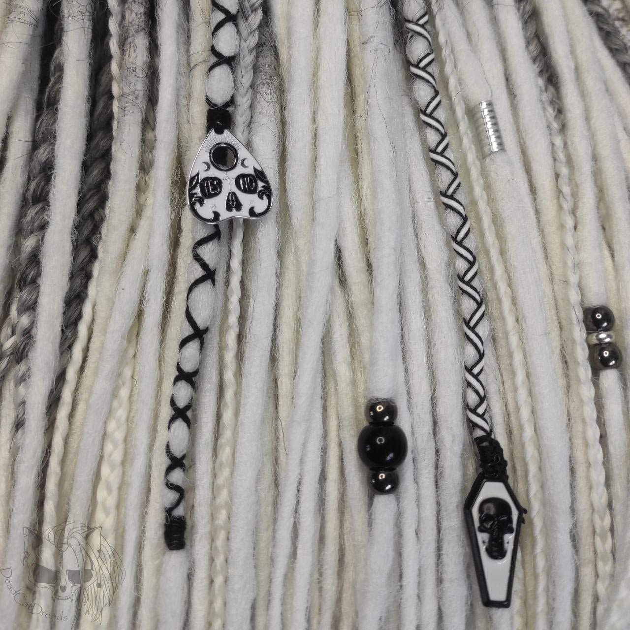 Goth Style Jewelry Black White Dreads