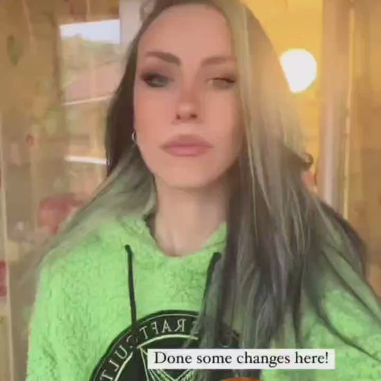 Reel video from @hermasick Instagram account where she shows her new dreadlocks