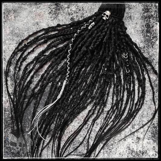 Black Goth Dreads Double or Single Ended 
