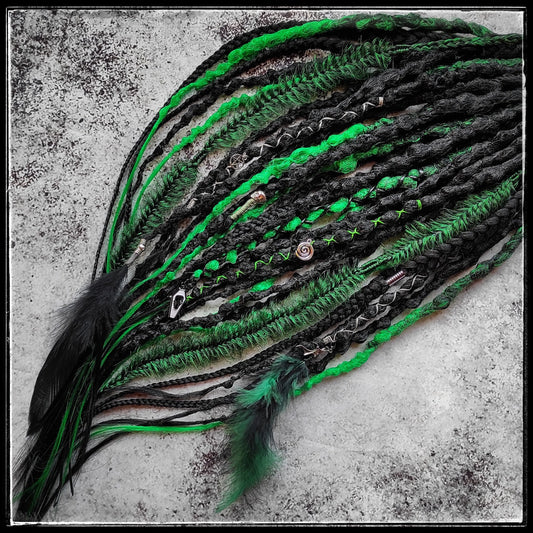 Goth Dreadlocks Black and Green