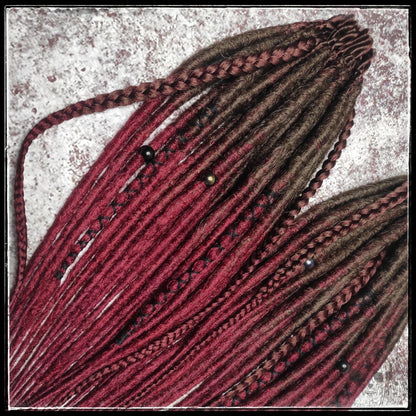 Brown Burgundy Smooth Synthetic Dreads