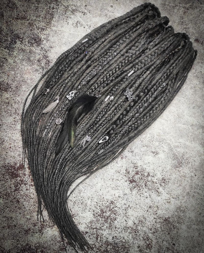Dark Grey Black Goth Dreads