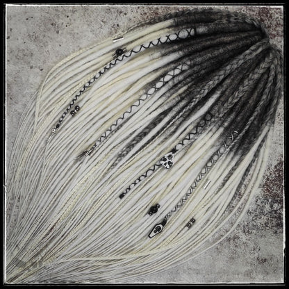Goth Style Black Gray White Dreads