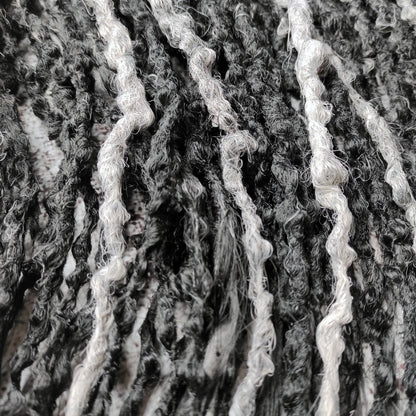 Grey and Black Synthetic Crochet Dreads